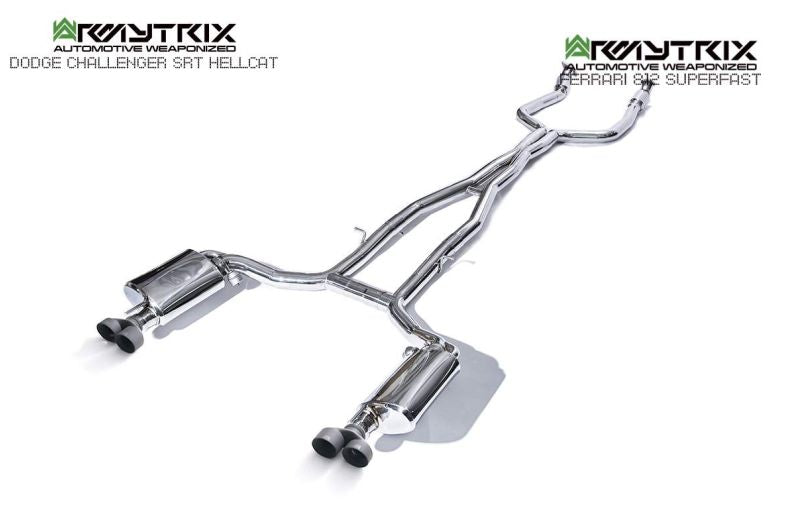 Tube d'échappement avant Armytrix sans catalyseur pour Dodge Challenger SRT Hellcat (2018-présent)