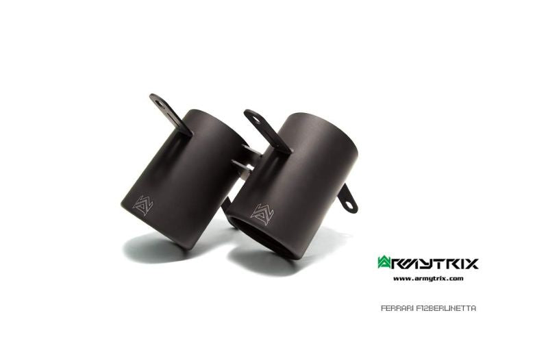 Tuyau d'échappement haute performance Armytrix en acier inoxydable avec revêtement céramique et simulateur de catalyseur pour Ferrari F12 (2012-2017)