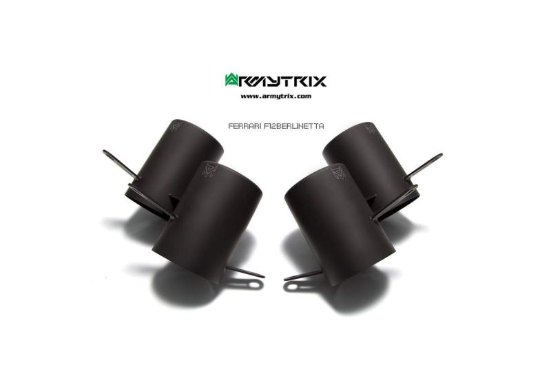 Tuyau d'échappement haute performance Armytrix en acier inoxydable avec revêtement céramique et simulateur de catalyseur pour Ferrari F12 (2012-2017)