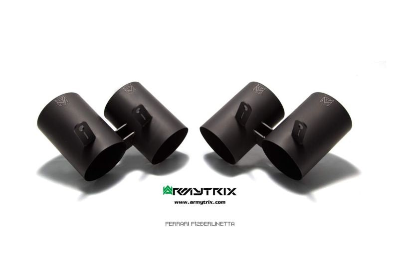 Tuyau d'échappement haute performance Armytrix en acier inoxydable avec revêtement céramique et simulateur de catalyseur pour Ferrari F12 (2012-2017)