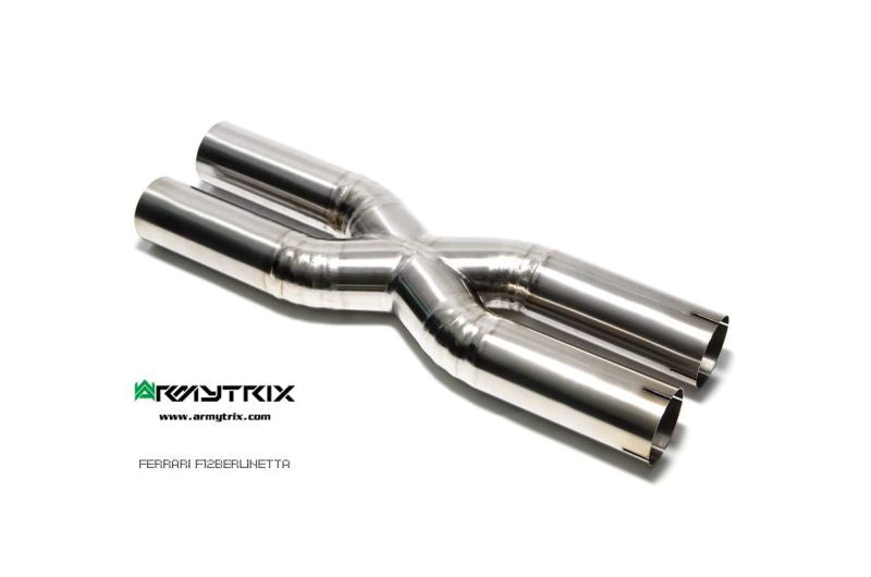 Tuyau d'échappement haute performance Armytrix en acier inoxydable avec revêtement céramique et simulateur de catalyseur pour Ferrari F12 (2012-2017)