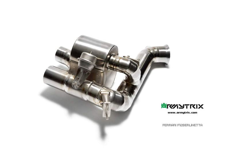 Tuyau d'échappement haute performance Armytrix en acier inoxydable avec revêtement céramique et simulateur de catalyseur pour Ferrari F12 (2012-2017)