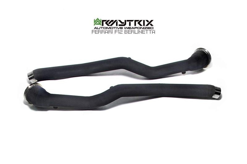 Tuyau d'échappement haute performance Armytrix en acier inoxydable avec revêtement céramique et simulateur de catalyseur pour Ferrari F12 (2012-2017)