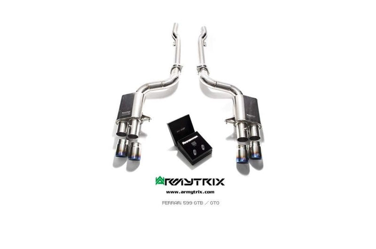 Tuyau d'échappement haute performance Armytrix en acier inoxydable avec revêtement céramique et simulateur de catalyseur pour Ferrari F12 (2012-2017)