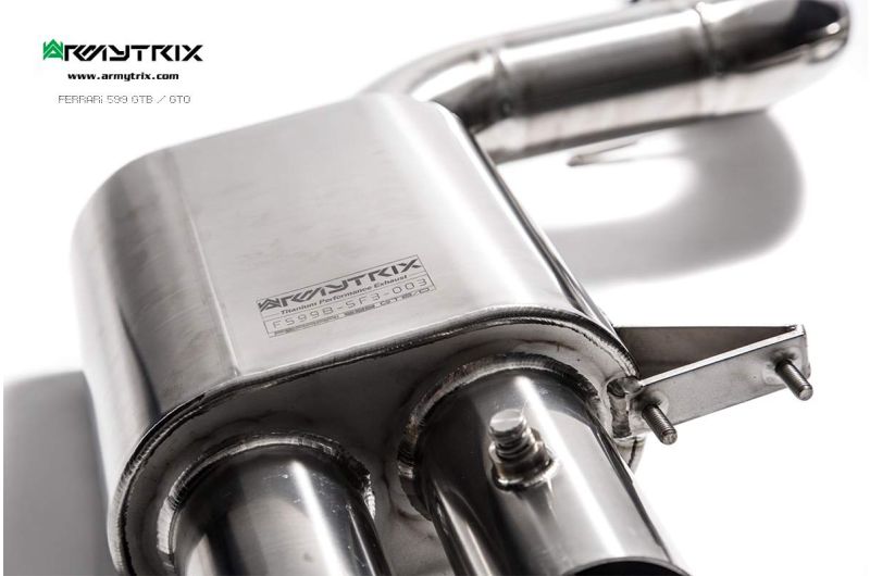 Tuyau d'échappement haute performance Armytrix en acier inoxydable avec revêtement céramique et simulateur de catalyseur pour Ferrari F12 (2012-2017)
