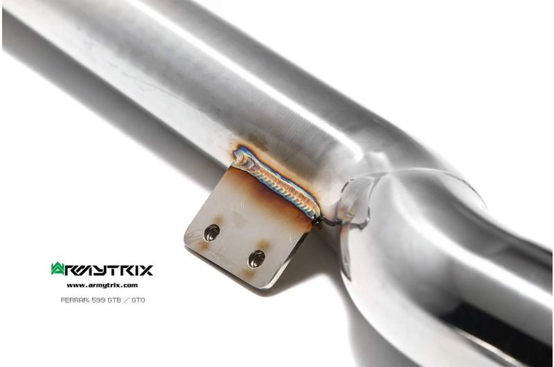 Tuyau d'échappement haute performance Armytrix en acier inoxydable avec revêtement céramique et simulateur de catalyseur pour Ferrari F12 (2012-2017)