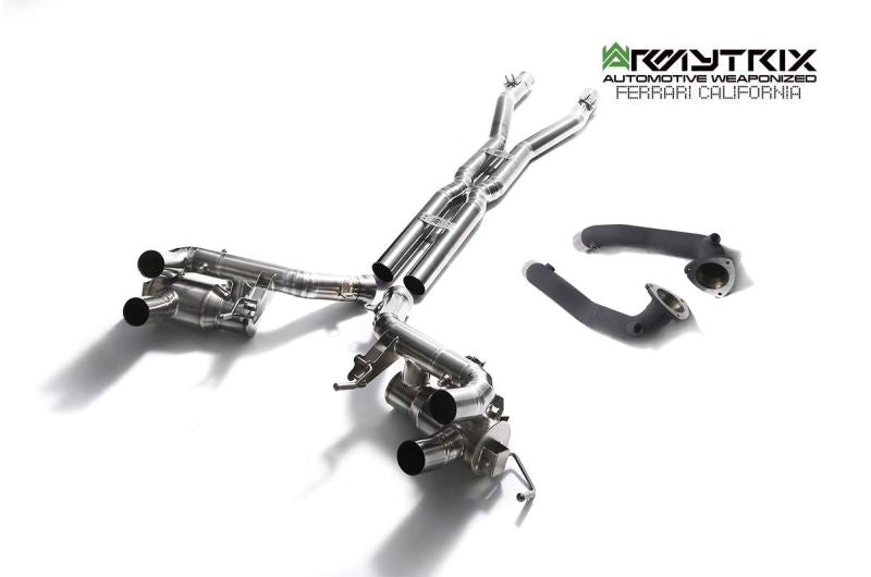 Tuyau d'échappement haute performance Armytrix en acier inoxydable avec revêtement céramique et simulateur de catalyseur pour Ferrari F12 (2012-2017)