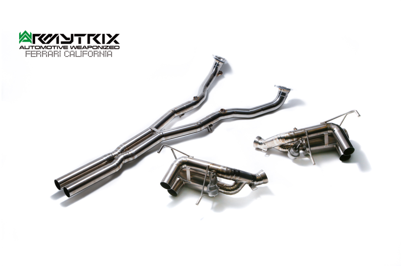 Tuyau d'échappement haute performance Armytrix en acier inoxydable avec revêtement céramique et simulateur de catalyseur pour Ferrari F12 (2012-2017)