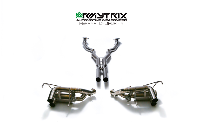 Tuyau d'échappement haute performance Armytrix en acier inoxydable avec revêtement céramique et simulateur de catalyseur pour Ferrari F12 (2012-2017)