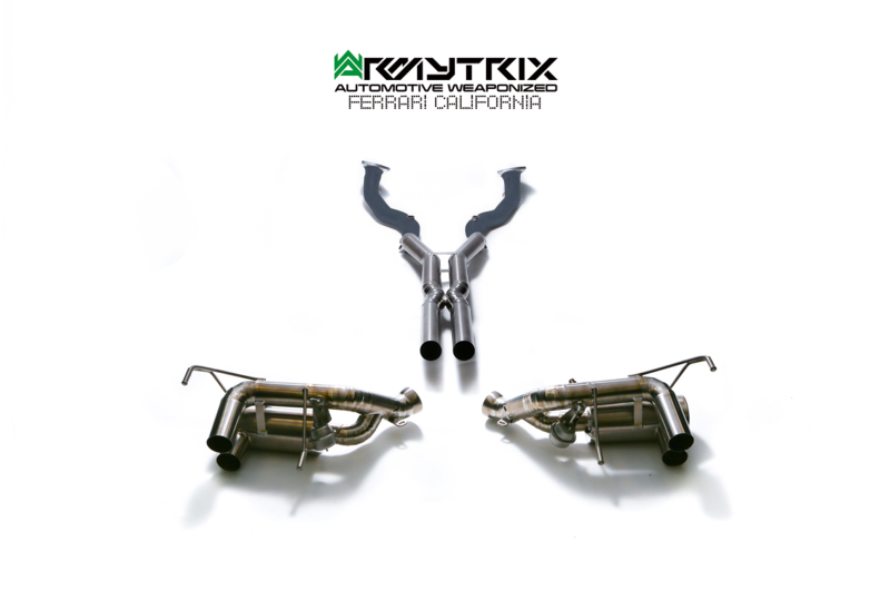 Tuyau d'échappement haute performance Armytrix en acier inoxydable avec revêtement céramique et simulateur de catalyseur pour Ferrari F12 (2012-2017)