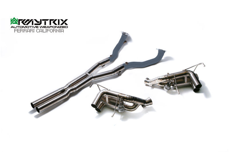 Tuyau d'échappement haute performance Armytrix en acier inoxydable avec revêtement céramique et simulateur de catalyseur pour Ferrari F12 (2012-2017)