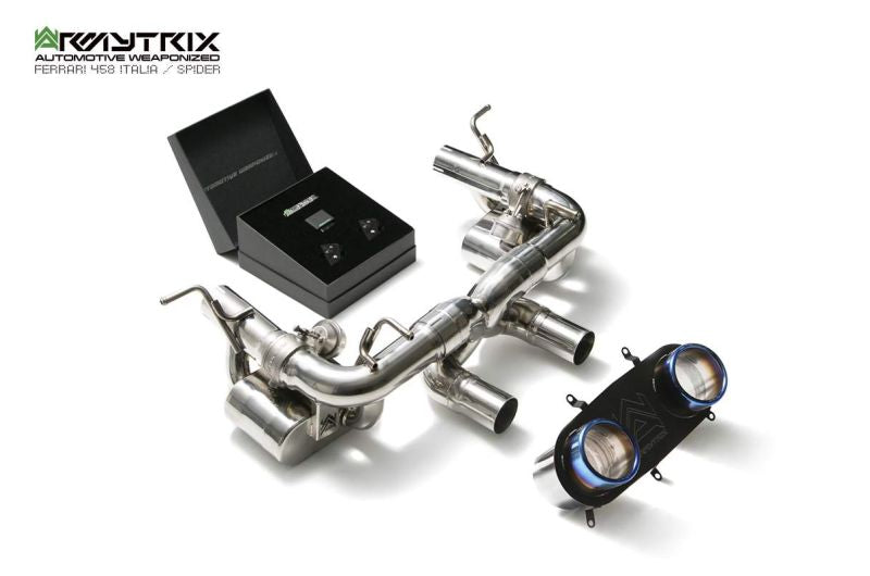 Ferrari F458 (2010-2015) valvetronic exhaust system - Armytrix Exhausts
