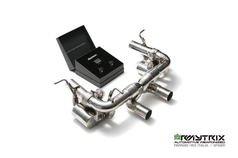 Ferrari F458 (2010-2015) valvetronic exhaust system - Armytrix Exhausts