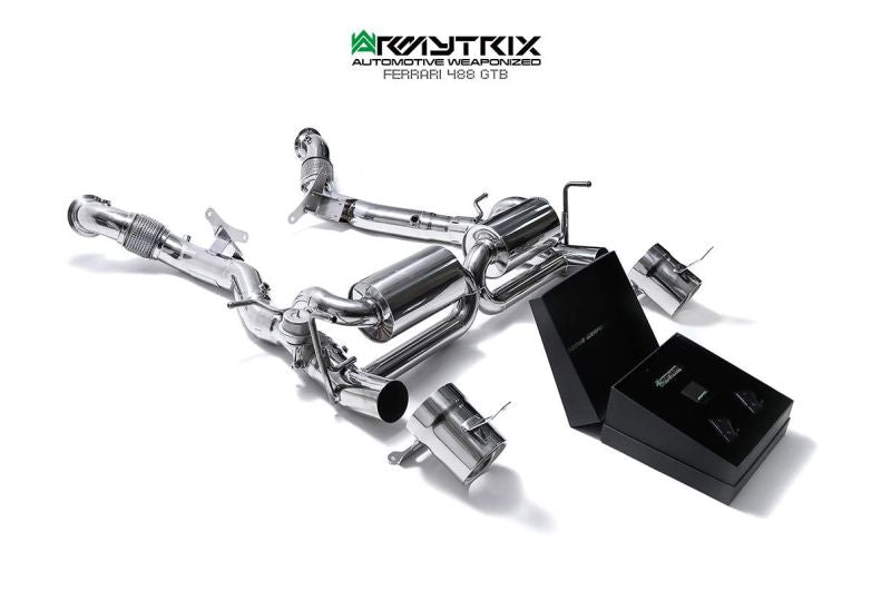 Tuyau de descente haute performance à revêtement céramique Armytrix, sans catalyseur, pour Ferrari 488 GTB / Spider (2015-2020)