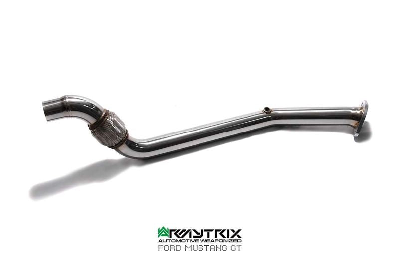 Tuyau d'échappement haute performance Armytrix à revêtement céramique avec simulateur de catalyseur et tuyau de liaison (remplace un côté du convertisseur catalytique) pour Ford Mustang GT Coupé 5.0 V8 MK6 (2015-2017)