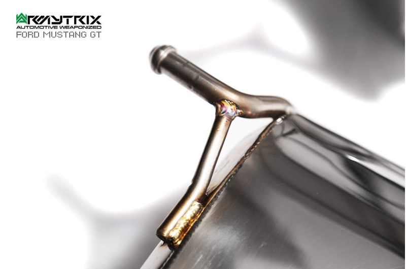 Tuyau d'échappement haute performance Armytrix à revêtement céramique avec simulateur de catalyseur et tuyau de liaison (remplace un côté du convertisseur catalytique) pour Ford Mustang GT Coupé 5.0 V8 MK6 (2015-2017)