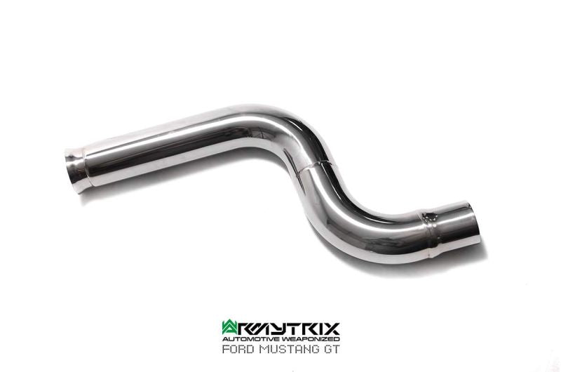 Tuyau d'échappement haute performance Armytrix à revêtement céramique avec simulateur de catalyseur et tuyau de liaison (remplace un côté du convertisseur catalytique) pour Ford Mustang GT Coupé 5.0 V8 MK6 (2015-2017)