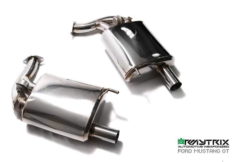 Tuyau d'échappement haute performance Armytrix à revêtement céramique avec simulateur de catalyseur et tuyau de liaison (remplace un côté du convertisseur catalytique) pour Ford Mustang GT Coupé 5.0 V8 MK6 (2015-2017)