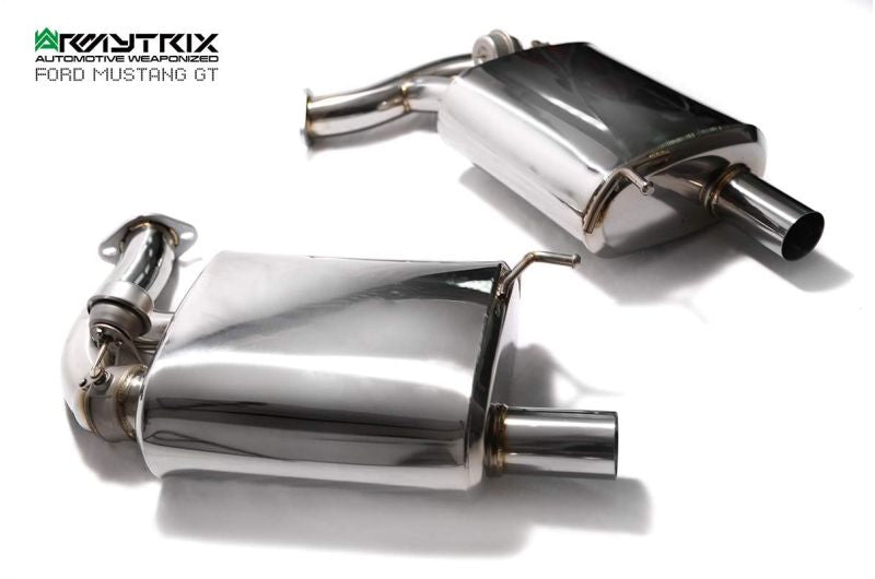 Tuyau d'échappement haute performance Armytrix à revêtement céramique avec simulateur de catalyseur et tuyau de liaison (remplace un côté du convertisseur catalytique) pour Ford Mustang GT Coupé 5.0 V8 MK6 (2015-2017)