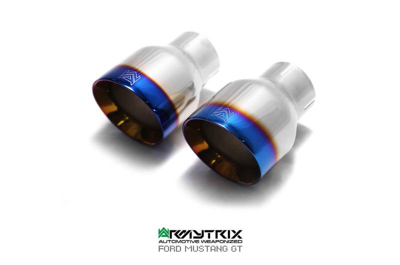Tuyau d'échappement haute performance Armytrix à revêtement céramique avec simulateur de catalyseur et tuyau de liaison (remplace un côté du convertisseur catalytique) pour Ford Mustang GT Coupé 5.0 V8 MK6 (2015-2017)