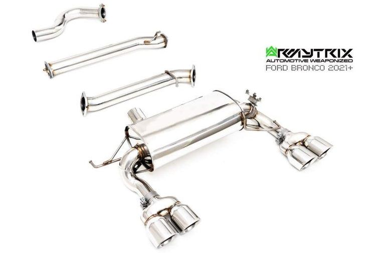 Tuyau d'échappement haute performance Armytrix sans catalyseur avec simulateur de catalyseur (compatible uniquement avec l'échappement Cat-back ARMYTRIX) pour Focus RS (MKIII) 2.3L Turbo (2016-2018)