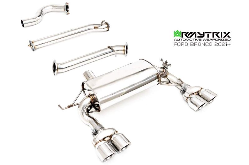 Tuyau d'échappement haute performance Armytrix sans catalyseur avec simulateur de catalyseur (compatible uniquement avec l'échappement Cat-back ARMYTRIX) pour Focus RS (MKIII) 2.3L Turbo (2016-2018)