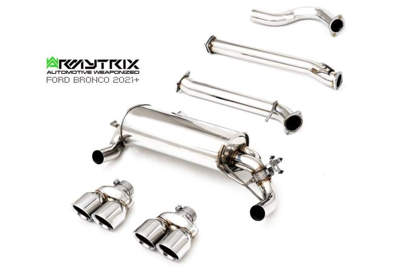 Tuyau d'échappement haute performance Armytrix sans catalyseur avec simulateur de catalyseur (compatible uniquement avec l'échappement Cat-back ARMYTRIX) pour Focus RS (MKIII) 2.3L Turbo (2016-2018)