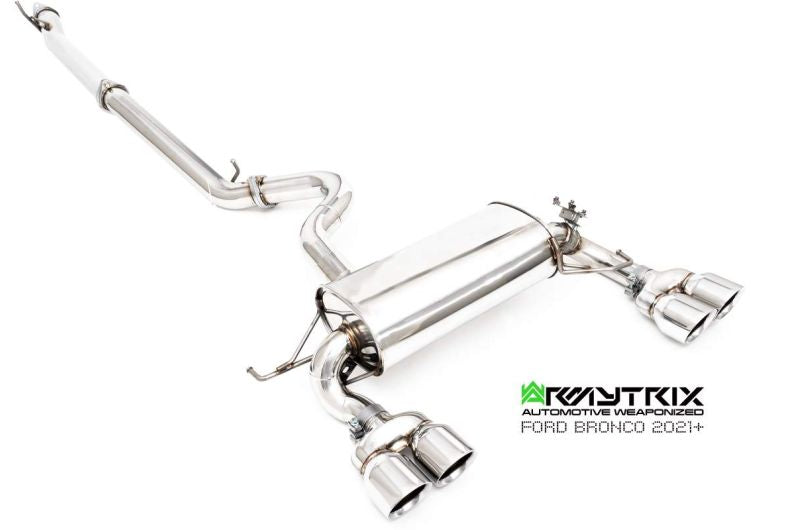 Tuyau d'échappement haute performance Armytrix sans catalyseur avec simulateur de catalyseur (compatible uniquement avec l'échappement Cat-back ARMYTRIX) pour Focus RS (MKIII) 2.3L Turbo (2016-2018)