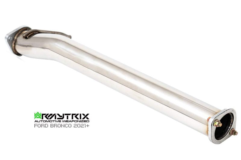 Tuyau d'échappement haute performance Armytrix sans catalyseur avec simulateur de catalyseur (compatible uniquement avec l'échappement Cat-back ARMYTRIX) pour Focus RS (MKIII) 2.3L Turbo (2016-2018)