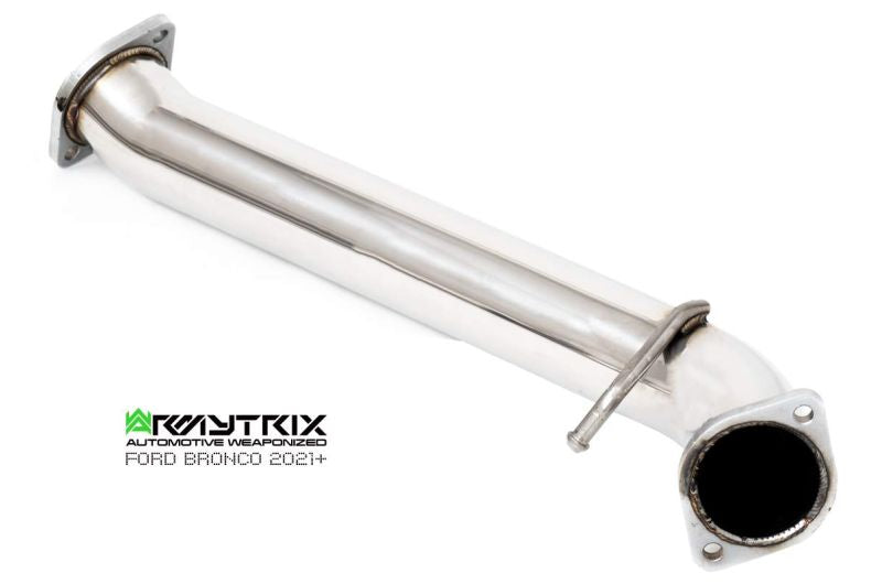Tuyau d'échappement haute performance Armytrix sans catalyseur avec simulateur de catalyseur (compatible uniquement avec l'échappement Cat-back ARMYTRIX) pour Focus RS (MKIII) 2.3L Turbo (2016-2018)