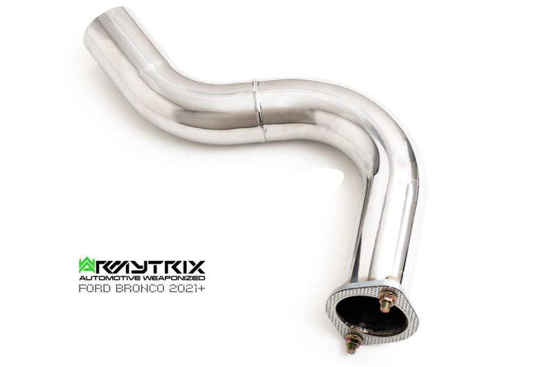 Tuyau d'échappement haute performance Armytrix sans catalyseur avec simulateur de catalyseur (compatible uniquement avec l'échappement Cat-back ARMYTRIX) pour Focus RS (MKIII) 2.3L Turbo (2016-2018)