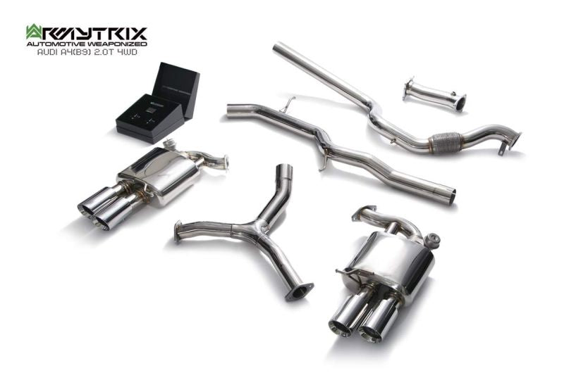 Système d'échappement Valvetronic Armytrix pour Audi A4 B9 2.0 TFSI Berline/Avant (4x4) (2016-présent)