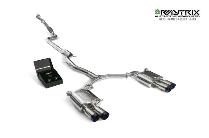 Système d'échappement Valvetronic Armytrix pour Audi A4 B9 2.0 TFSI Berline/Avant (4x4) (2016-présent)