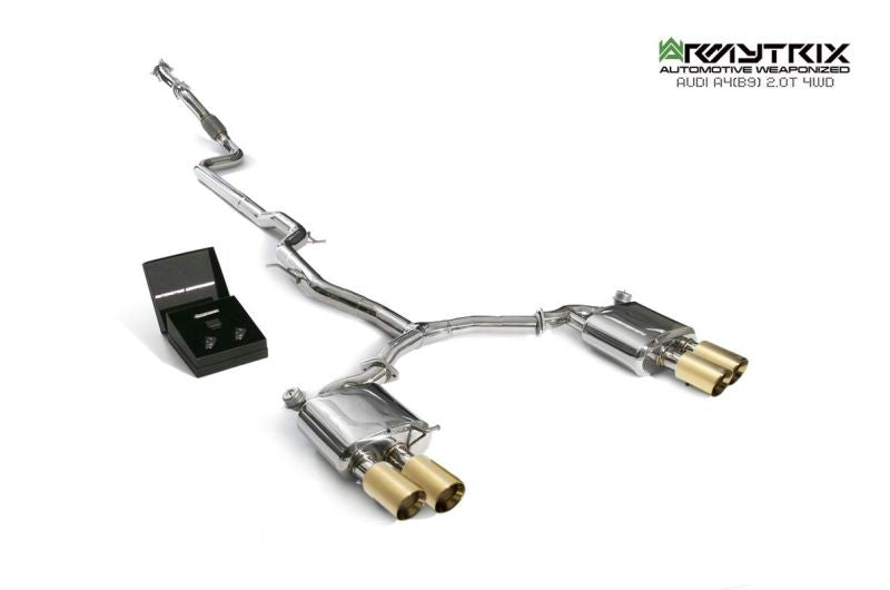 Système d'échappement Valvetronic Armytrix pour Audi A4 B9 2.0 TFSI Berline/Avant (4x4) (2016-présent)