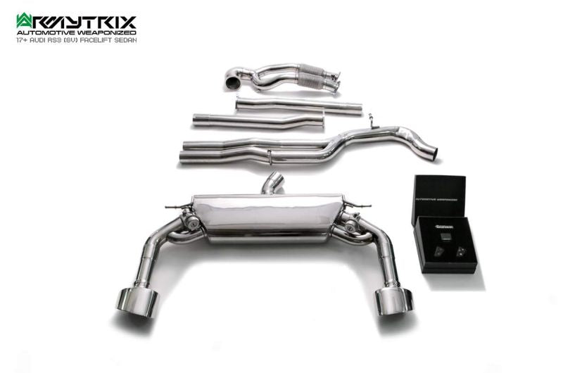 Audi RS3 8V Sedan Non-OPF (2017-2020) valvetronic exhaust system - Armytrix Exhausts