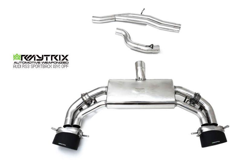 Audi RS3 8Y Sportback (2020-Present) - Mid-Pipe + Valvetronic Muffler - Armytrix Exhausts
