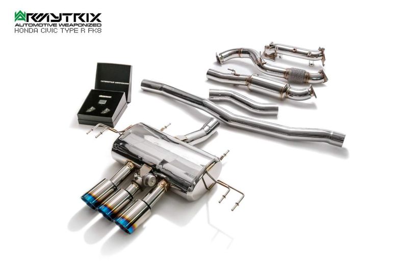 Tuyau de descente de catalyseur sport à revêtement céramique Armytrix avec convertisseur catalytique 200 cpsi pour Honda Civic Type-R FK8 (2017-2022)