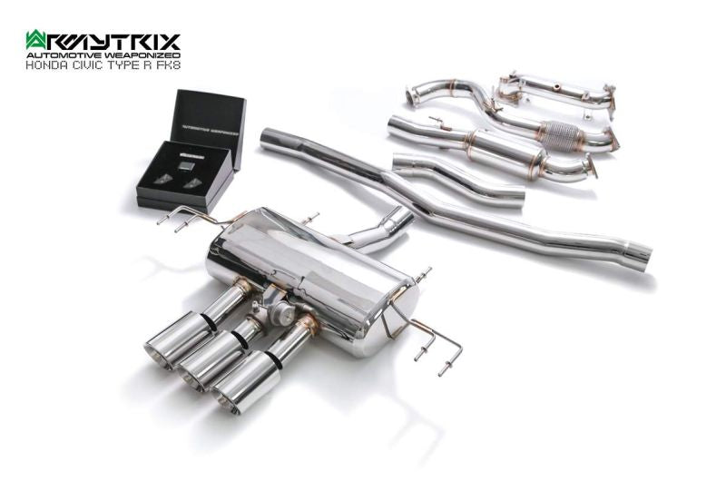 Tuyau de descente de catalyseur sport à revêtement céramique Armytrix avec convertisseur catalytique 200 cpsi pour Honda Civic Type-R FK8 (2017-2022)