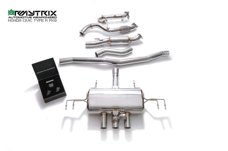 Tuyau de descente de catalyseur sport à revêtement céramique Armytrix avec convertisseur catalytique 200 cpsi pour Honda Civic Type-R FK8 (2017-2022)