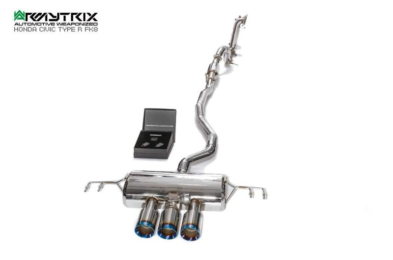 Tuyau de descente de catalyseur sport à revêtement céramique Armytrix avec convertisseur catalytique 200 cpsi pour Honda Civic Type-R FK8 (2017-2022)