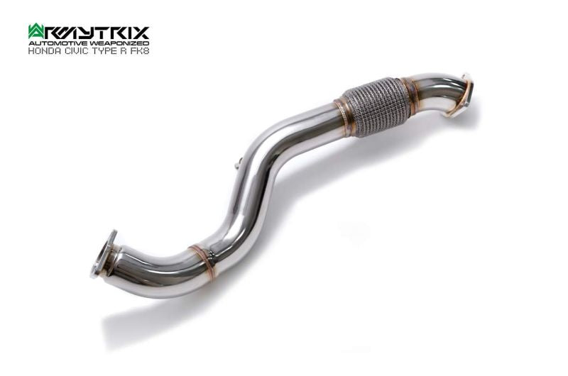Tuyau de descente de catalyseur sport à revêtement céramique Armytrix avec convertisseur catalytique 200 cpsi pour Honda Civic Type-R FK8 (2017-2022)