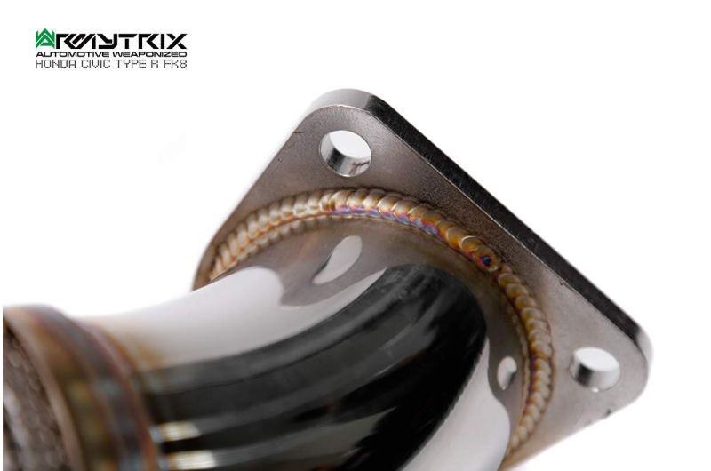Tuyau de descente de catalyseur sport à revêtement céramique Armytrix avec convertisseur catalytique 200 cpsi pour Honda Civic Type-R FK8 (2017-2022)