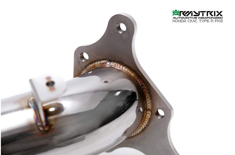 Tuyau de descente de catalyseur sport à revêtement céramique Armytrix avec convertisseur catalytique 200 cpsi pour Honda Civic Type-R FK8 (2017-2022)