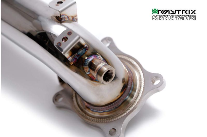 Tuyau de descente de catalyseur sport à revêtement céramique Armytrix avec convertisseur catalytique 200 cpsi pour Honda Civic Type-R FK8 (2017-2022)