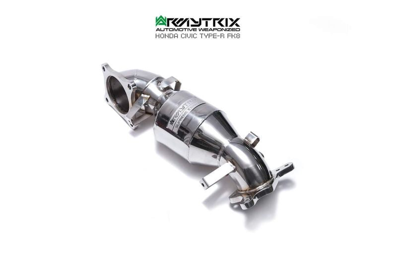 Tuyau de descente de catalyseur sport à revêtement céramique Armytrix avec convertisseur catalytique 200 cpsi pour Honda Civic Type-R FK8 (2017-2022)