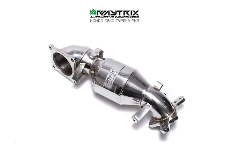 Tuyau de descente de catalyseur sport à revêtement céramique Armytrix avec convertisseur catalytique 200 cpsi pour Honda Civic Type-R FK8 (2017-2022)