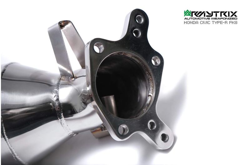 Tuyau de descente de catalyseur sport à revêtement céramique Armytrix avec convertisseur catalytique 200 cpsi pour Honda Civic Type-R FK8 (2017-2022)