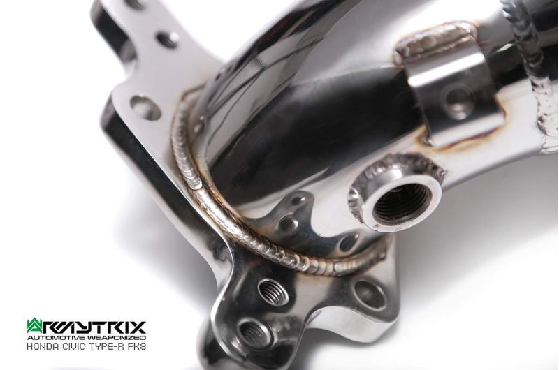 Tuyau de descente de catalyseur sport à revêtement céramique Armytrix avec convertisseur catalytique 200 cpsi pour Honda Civic Type-R FK8 (2017-2022)