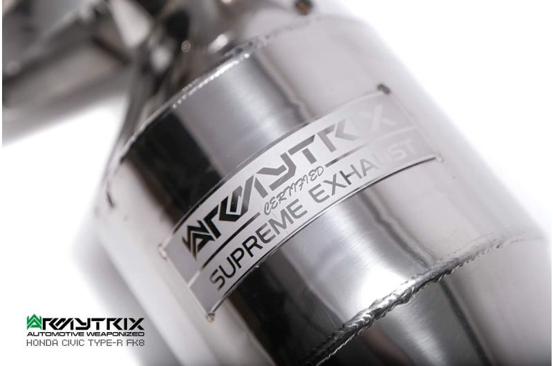 Tuyau de descente de catalyseur sport à revêtement céramique Armytrix avec convertisseur catalytique 200 cpsi pour Honda Civic Type-R FK8 (2017-2022)
