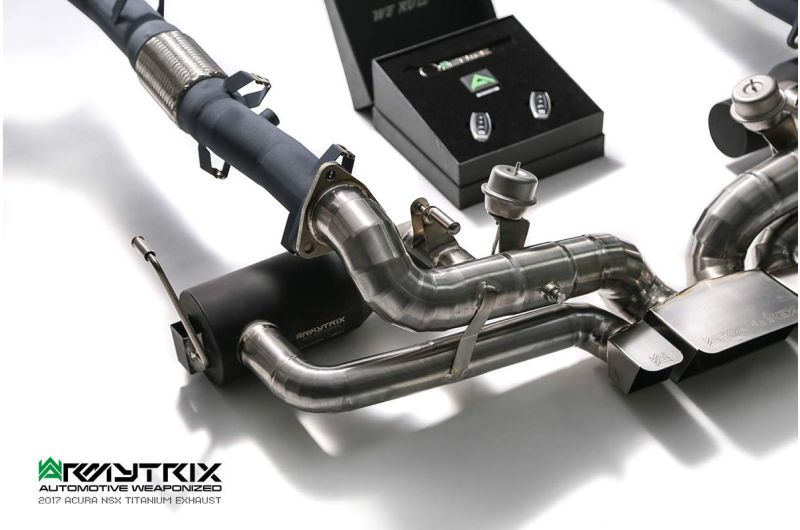 Tuyau d'échappement haute performance à revêtement céramique Armytrix avec simulateur de catalyseur pour Honda (Acura) NSX MK2 (2016-présent)